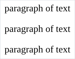 all three paragraphs render identically