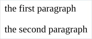 two paragraphs, rendered normally
