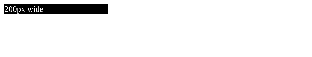 a 200px wide black bar