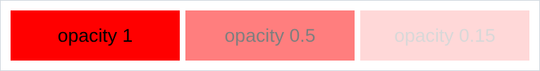three red buttons fading out, the black text fading with them