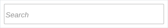 a wide bordered search box with small grey italic placeholder text